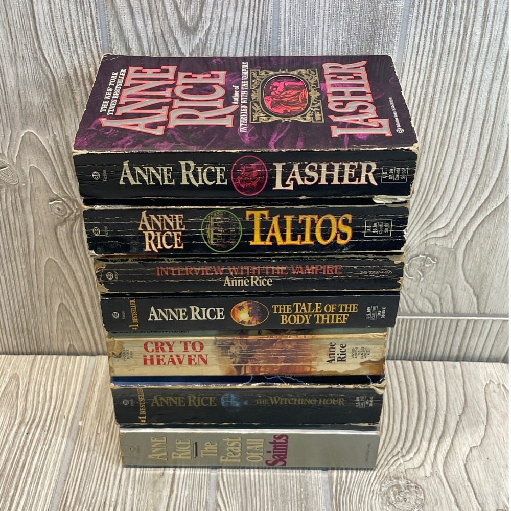 Anne Rice Book Lot 7 Paperbacks Interview with the Vampire Witching Hour Lasher